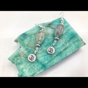 Unique, handmade earrings;silver & silver plated aspects & semi-precious stones.